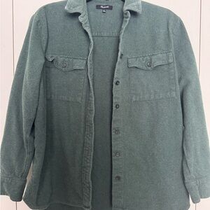 Madewell Forest Green Wool Blend Shirt